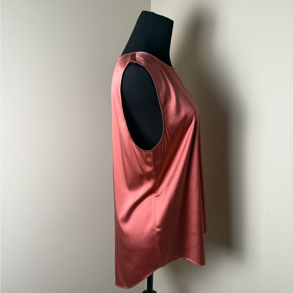 Eileen Fisher Elegant Satin Sleeveless Top - Rust M - Picture 3 of 8